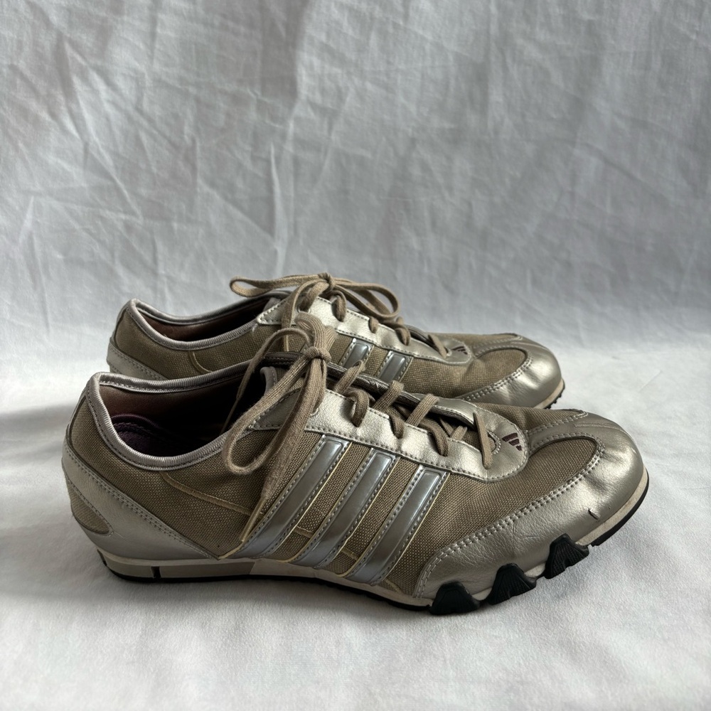 Adidas Lace-Up Silver Sneakers